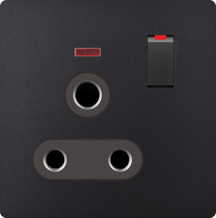 BS 15A switched socket