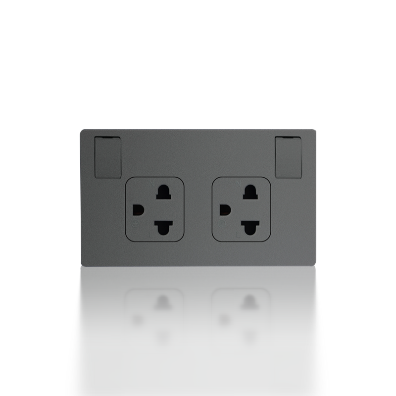 Twin switched Euro US socket Thailand socket Vietnam socket module(monoblock)