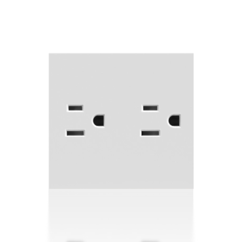 Twin 2P+E American socket monoblock module(type B)