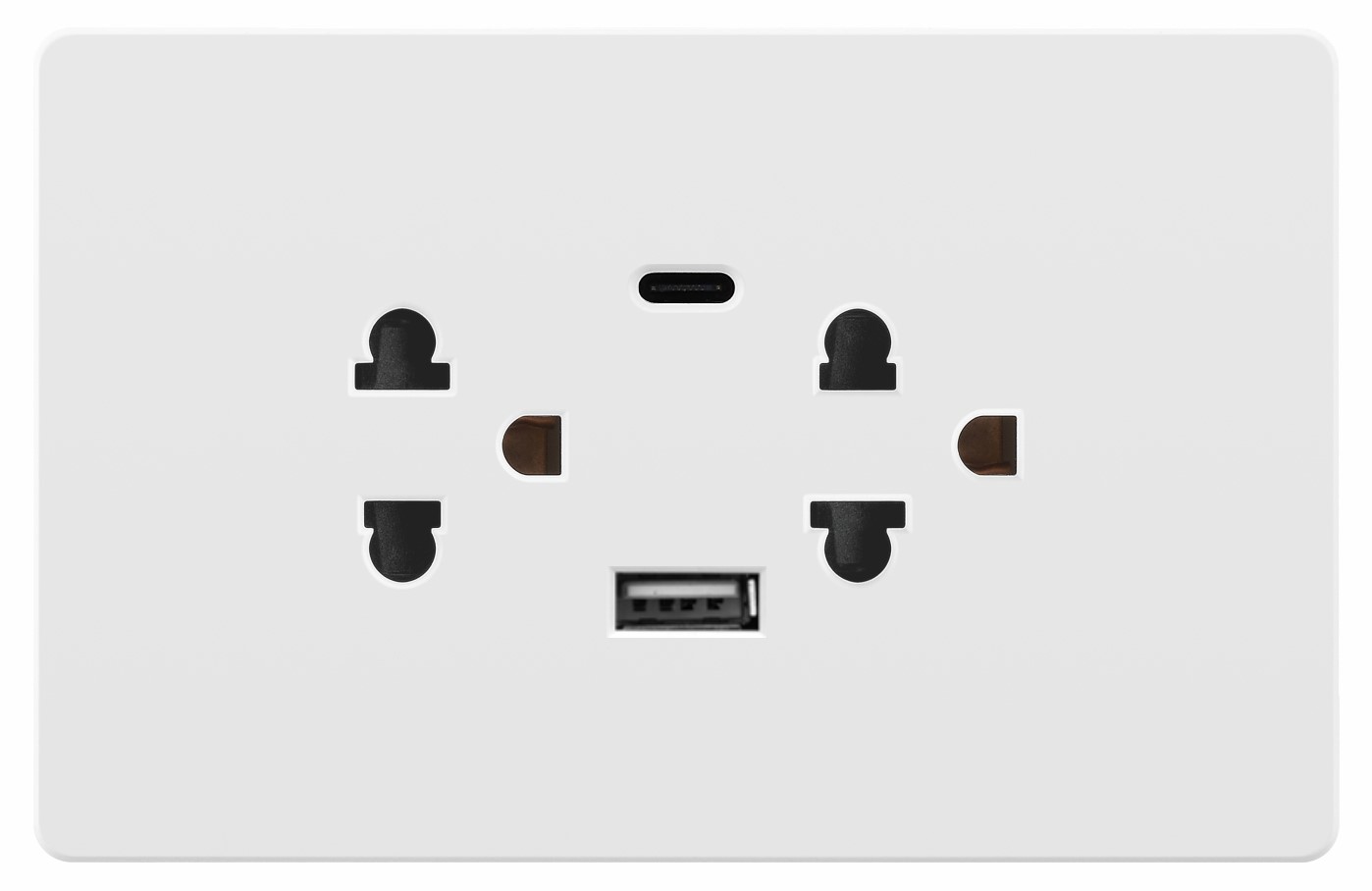 Twin Euro US socket American socket thailand socket with USB + Type C charging port