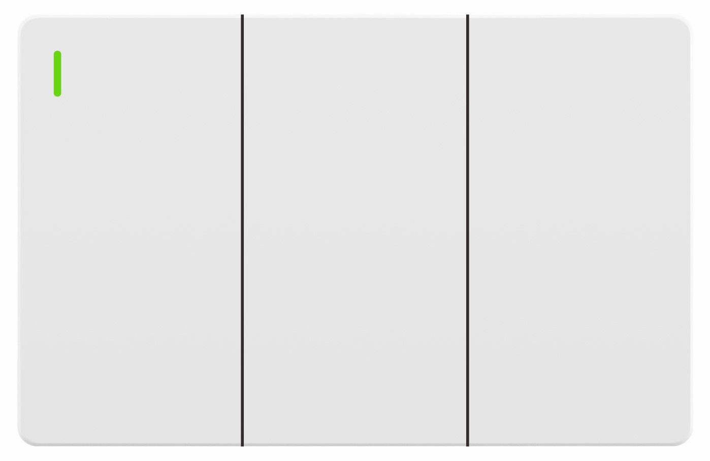 Three gang one way switch