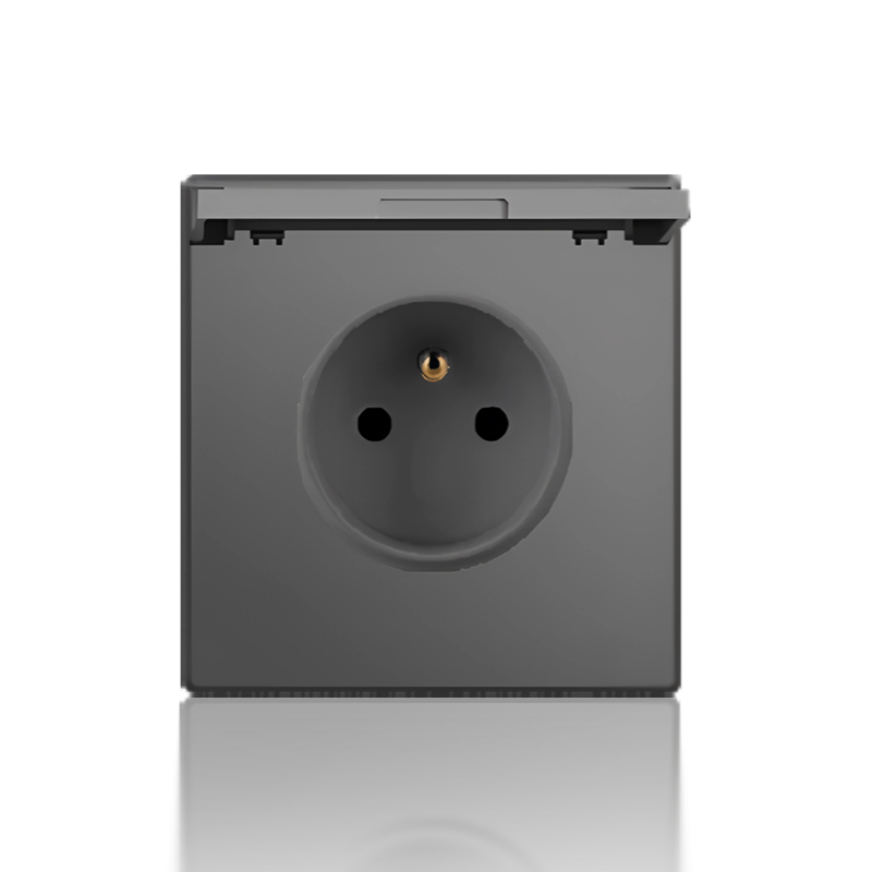2P + E waterproof French socket mechanism