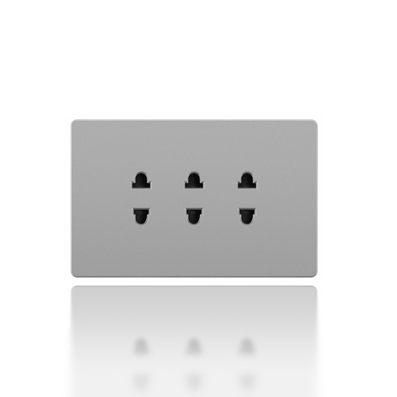 Triple 2P Euro US socket (type A)