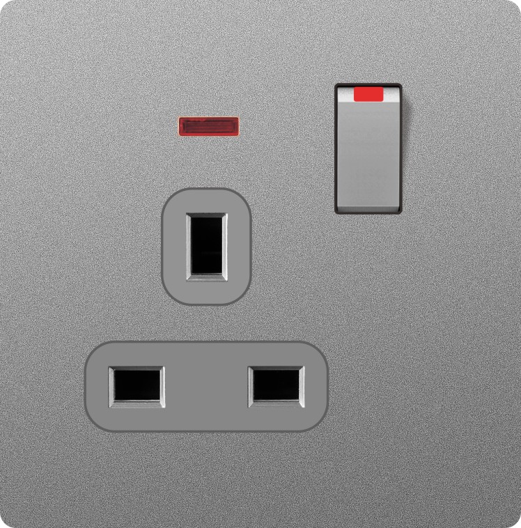 BS 13A switched socket