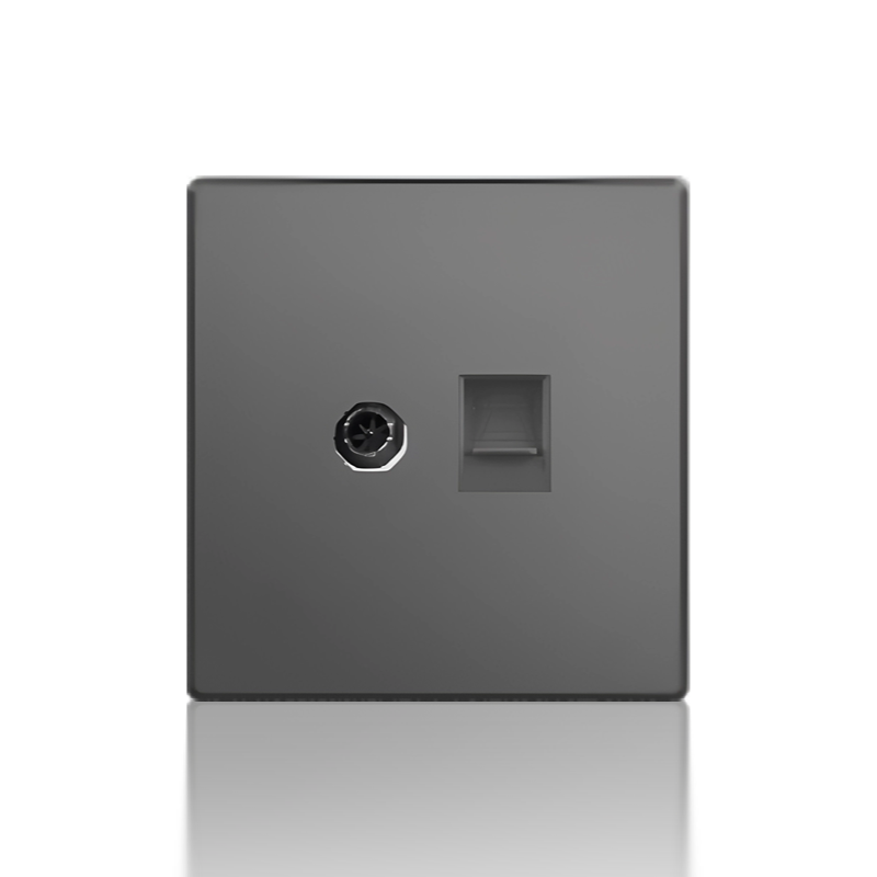 TV + internet data socket RJ45 socket mechanism