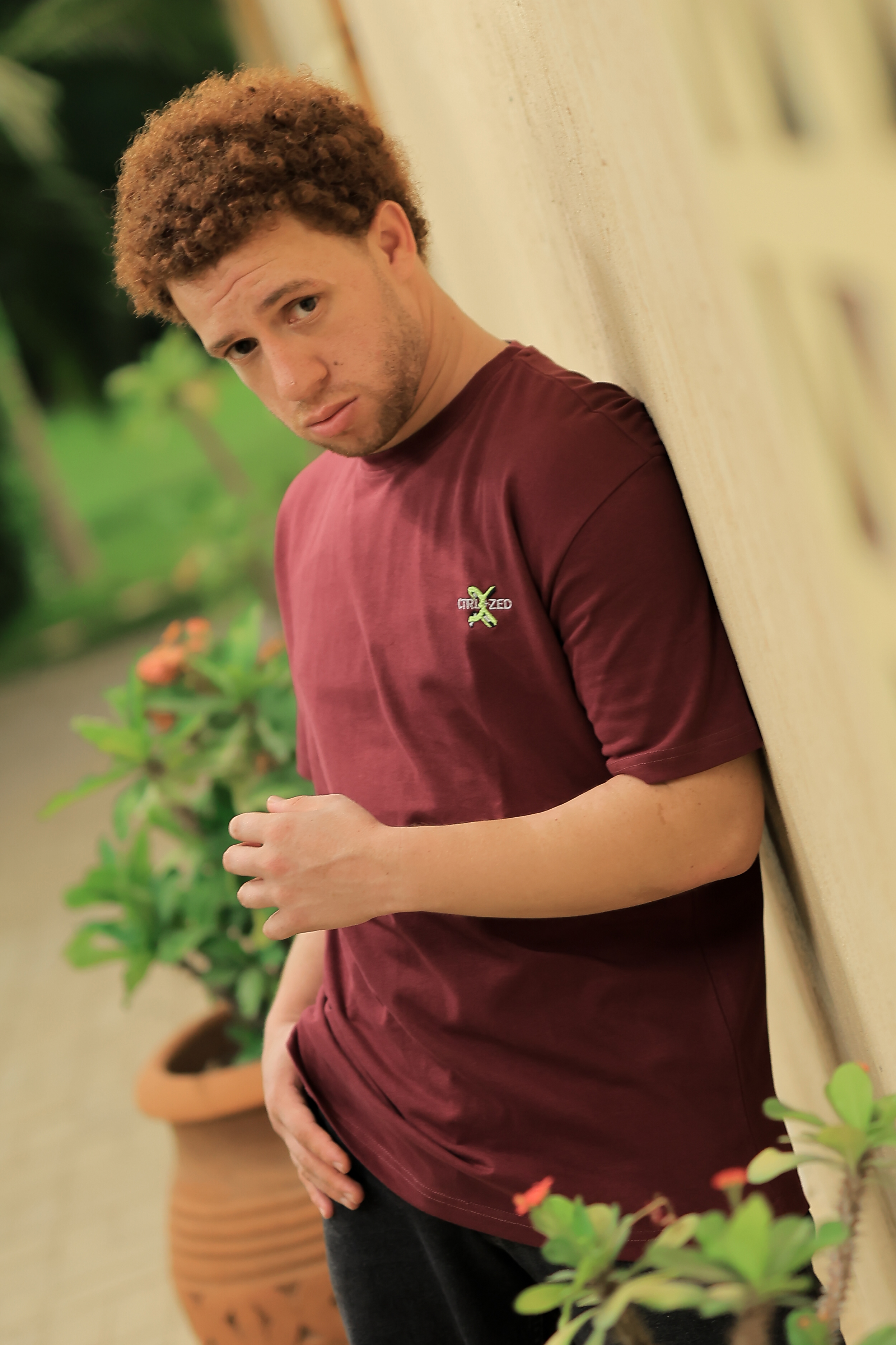 Burgundy Casual T-Shirt