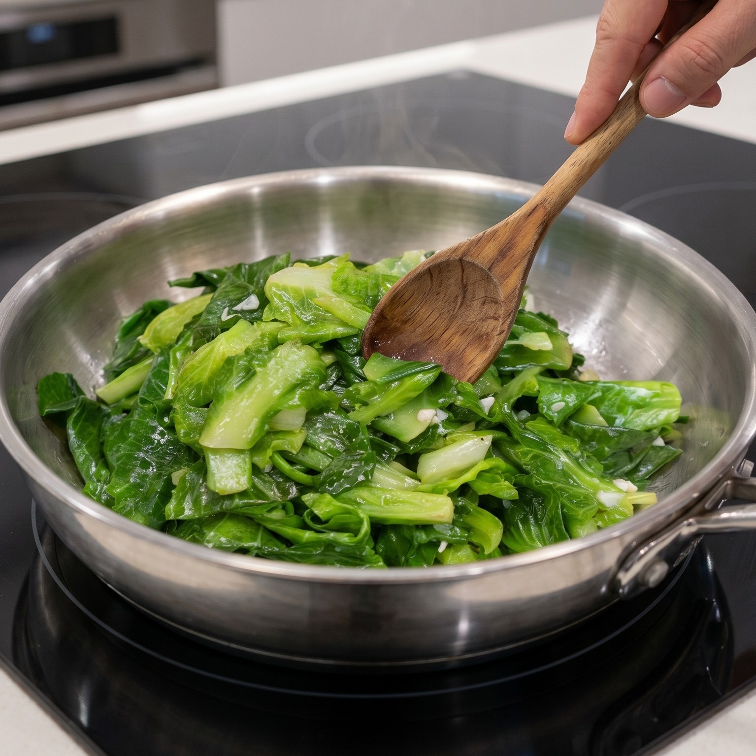 NỤ CẢI XÀO TỎI