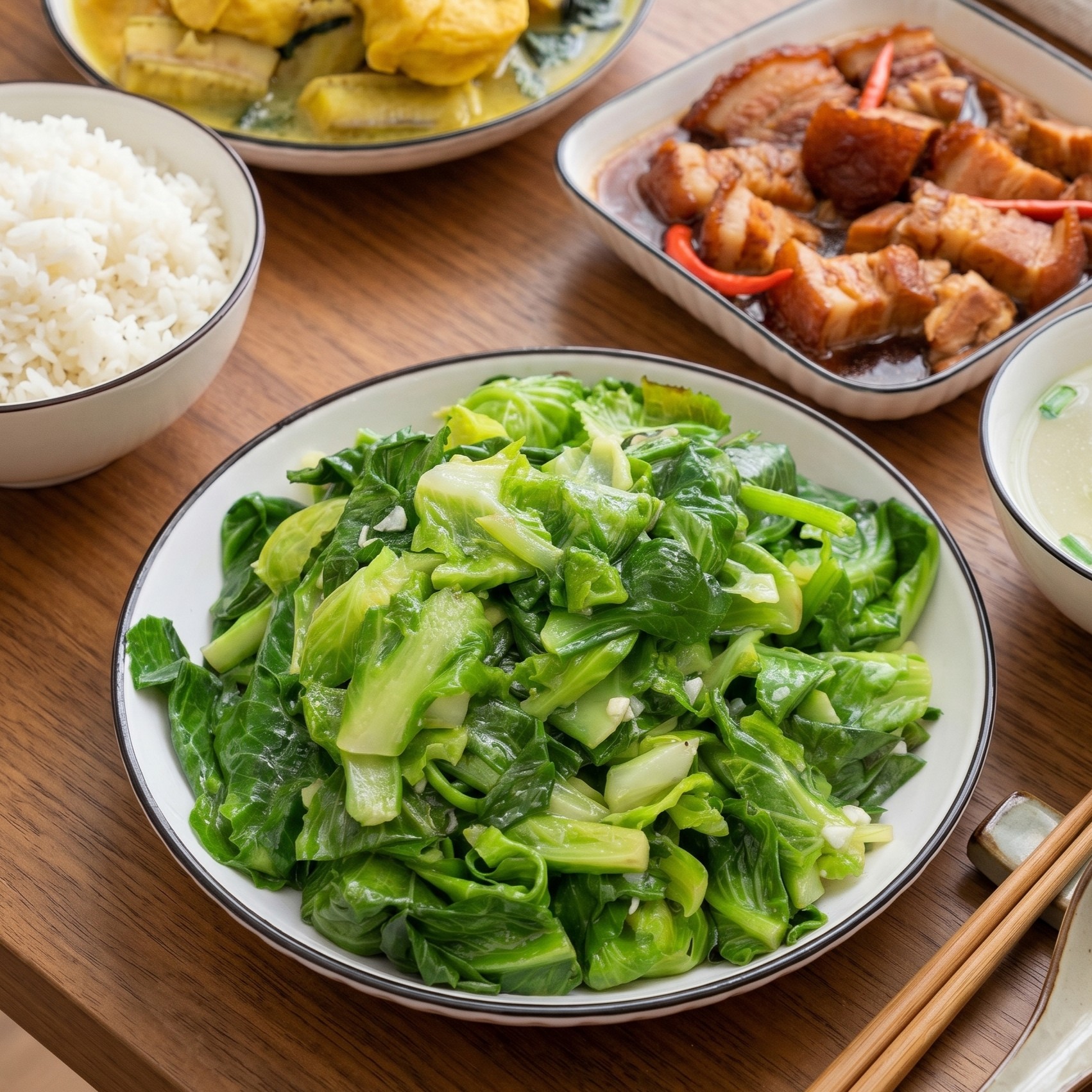 NỤ CẢI XÀO TỎI