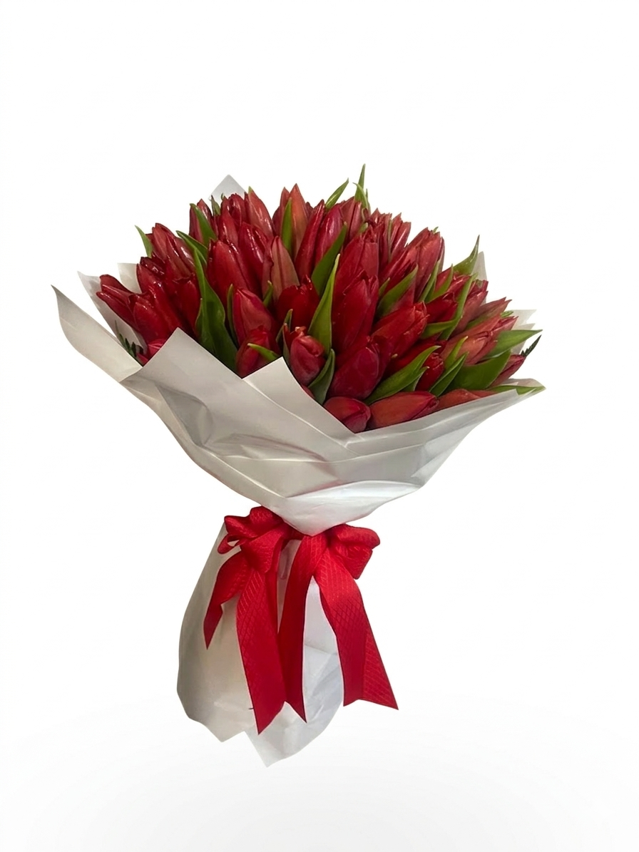 Bouquet di tulipani rossi