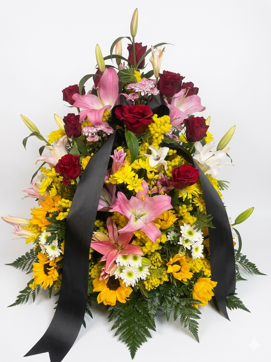 Cesto di fiori funebre