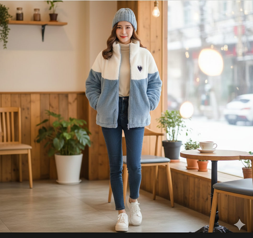 Cozy Fleece Zip Hoodie Jacket