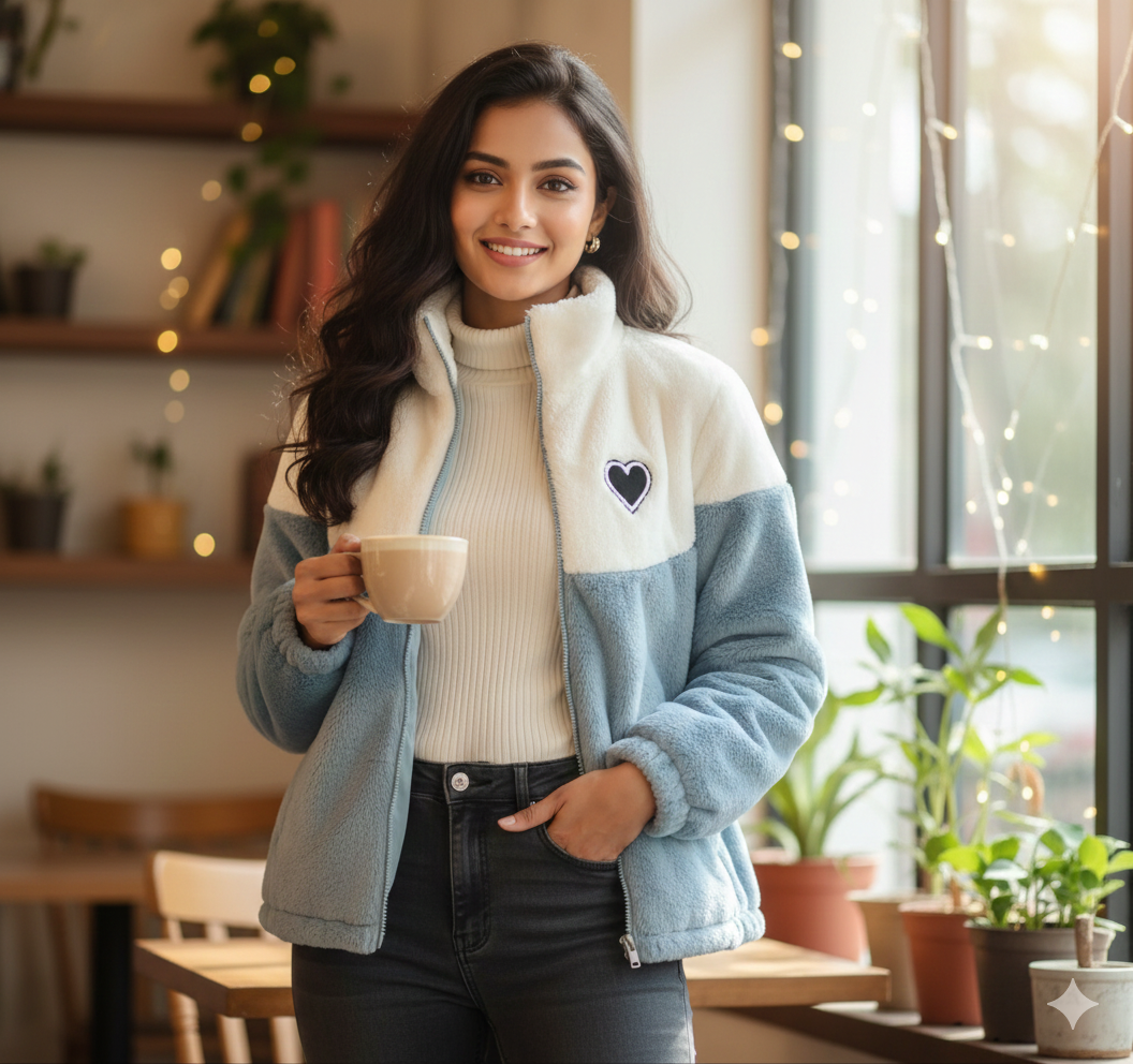 Cozy Fleece Zip Hoodie Jacket