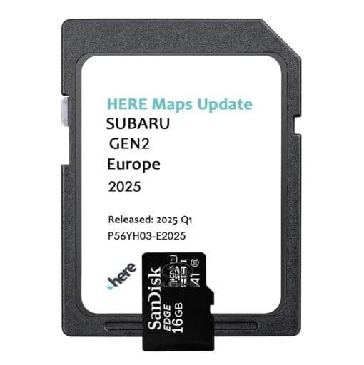 Subaru Gen2 P56YH03-E2025 Navigation Sat Nav Micro SD card Europe 2025