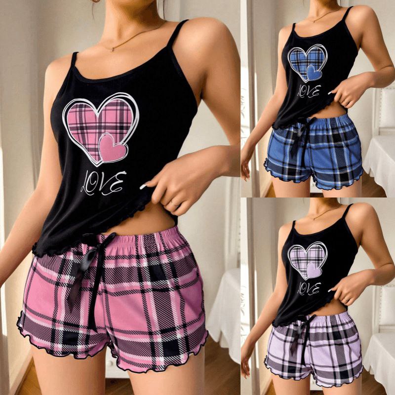 Women's Love Heart Pajama Set