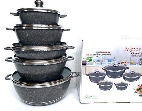 10-Piece Granite Die Cast Cookware Set