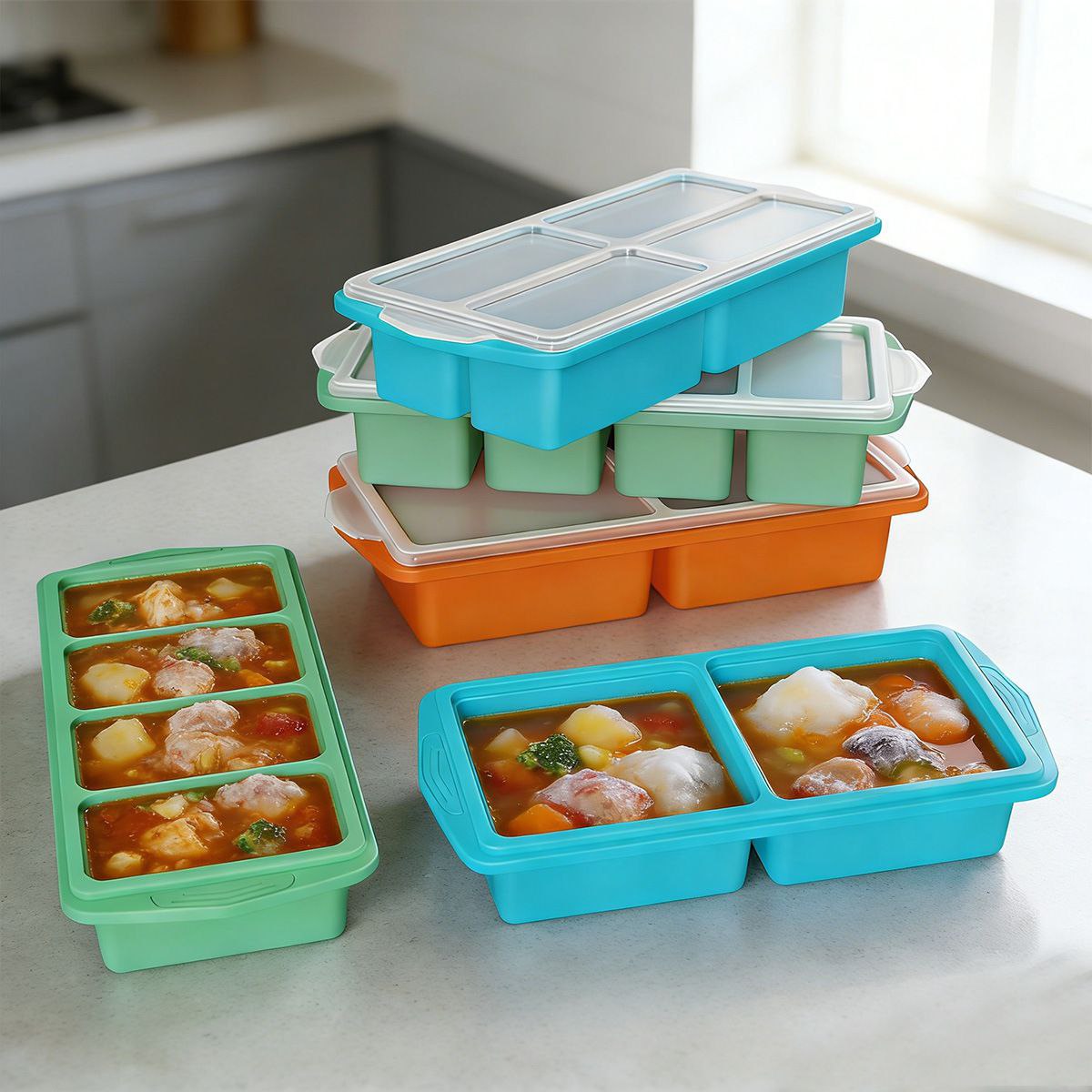 Multi-Compartment Food Storage Containers