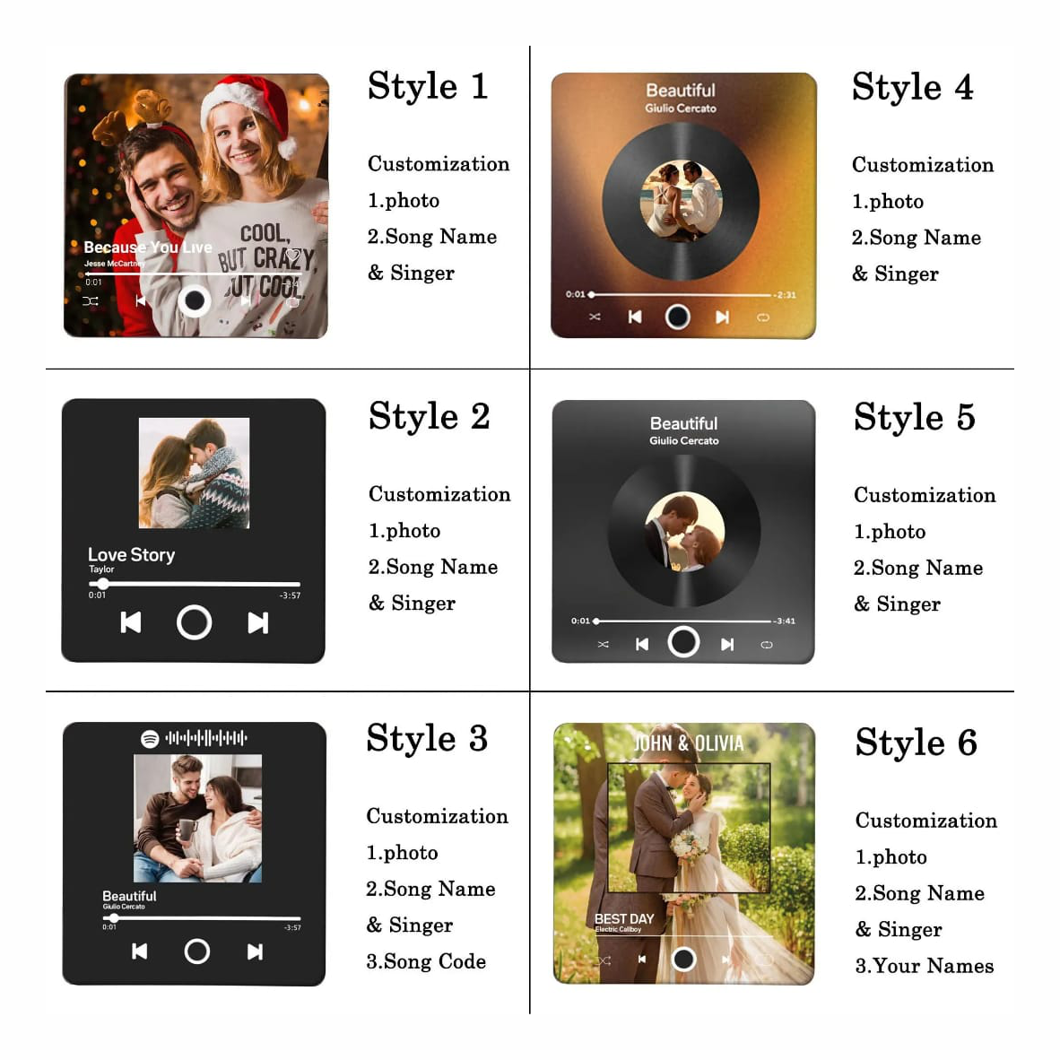 Personalized Music Photo Frame