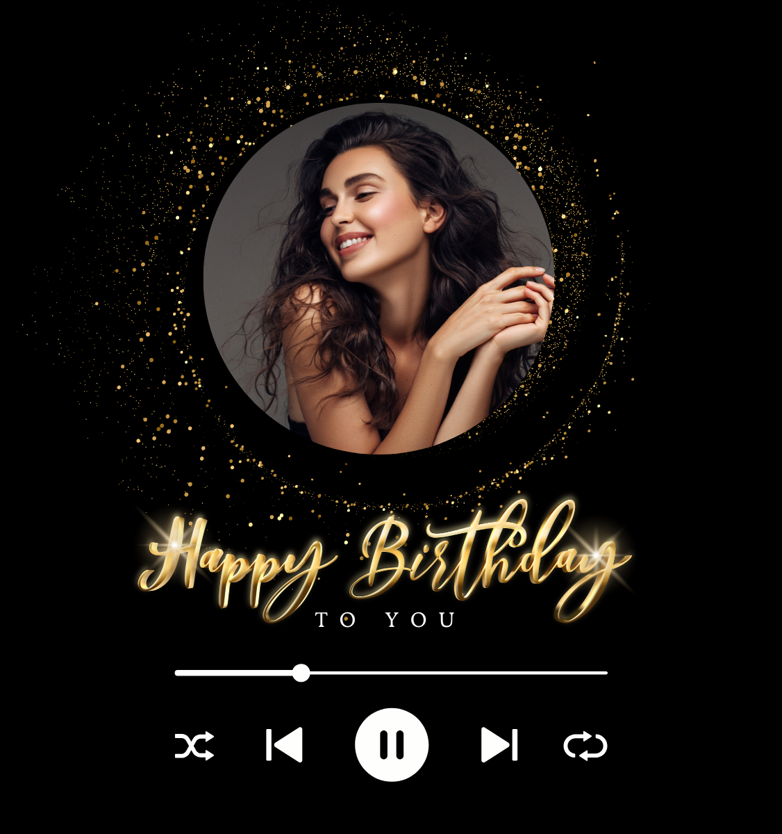 Personalized Birthday Photo Musical Fridge Magnet 