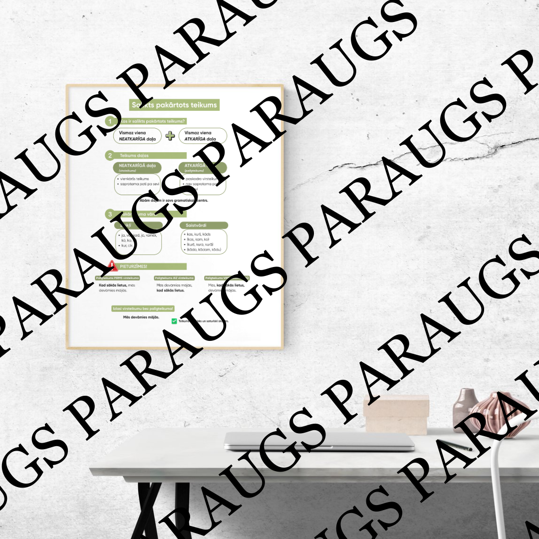 Salikts pakārtots teikums | Latviešu valoda 