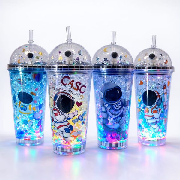 Vaso con Luz LED Temática Espacial