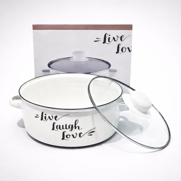Cacerola Esmaltada 'Live Laugh Love'