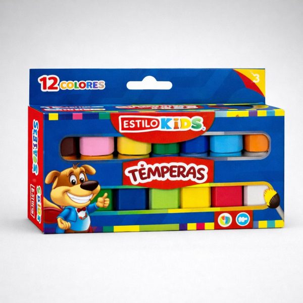 Témperas 12 Colores Estilo Kids