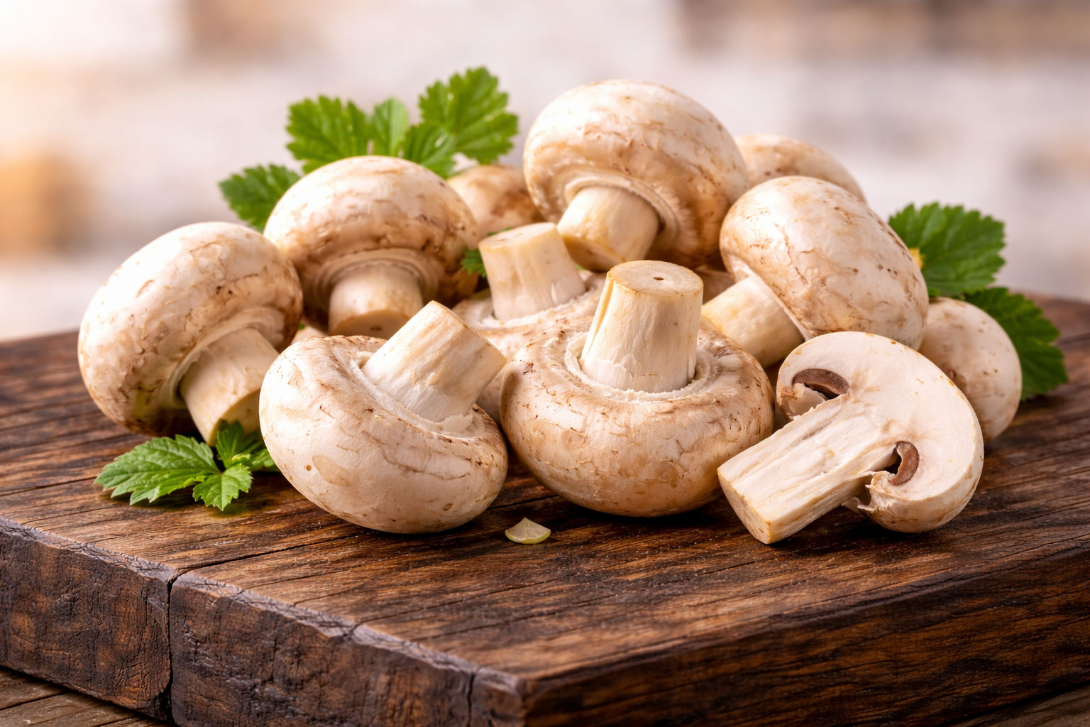 Champiñones frescos