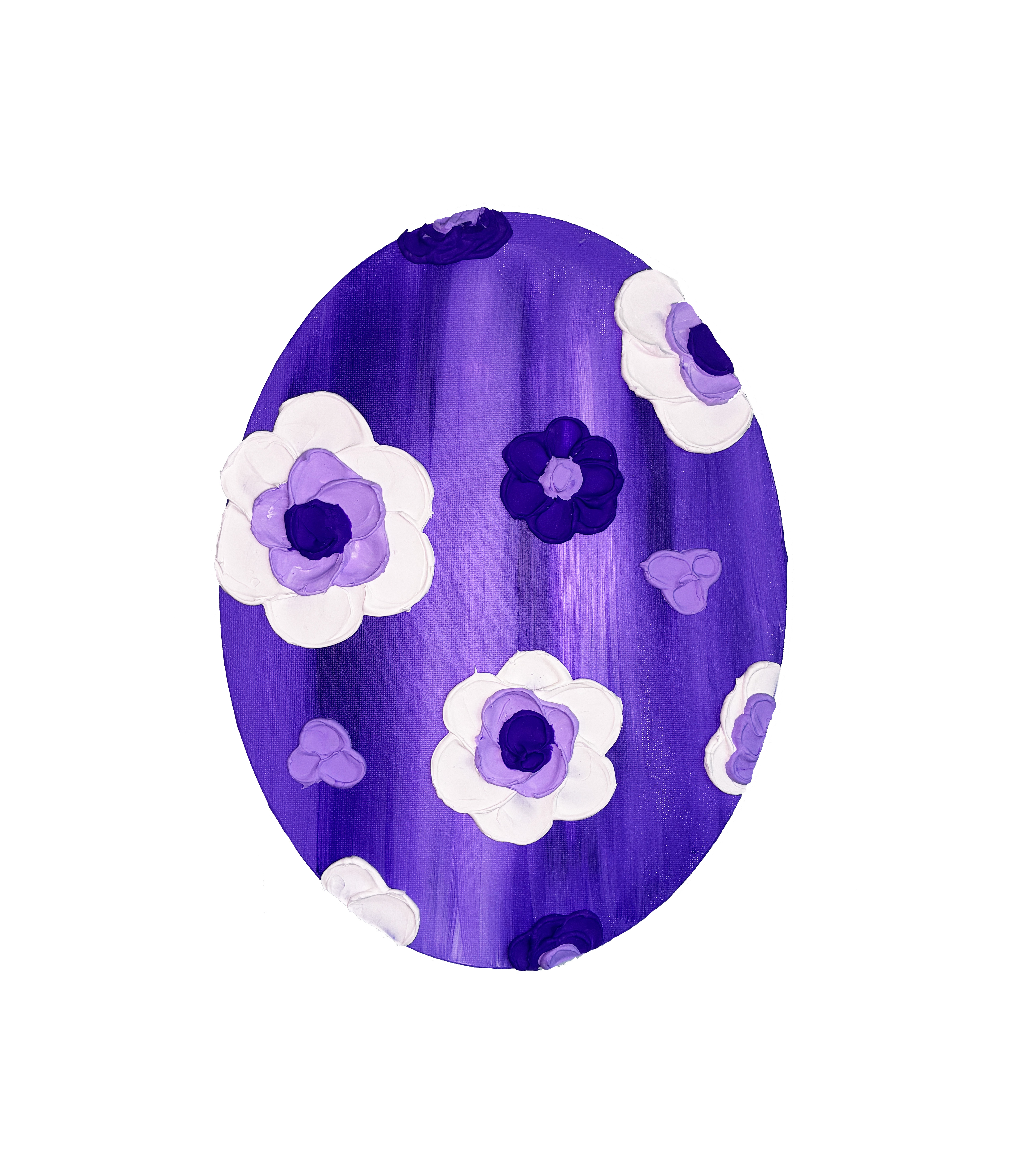 Purple Floral Textured Canvas