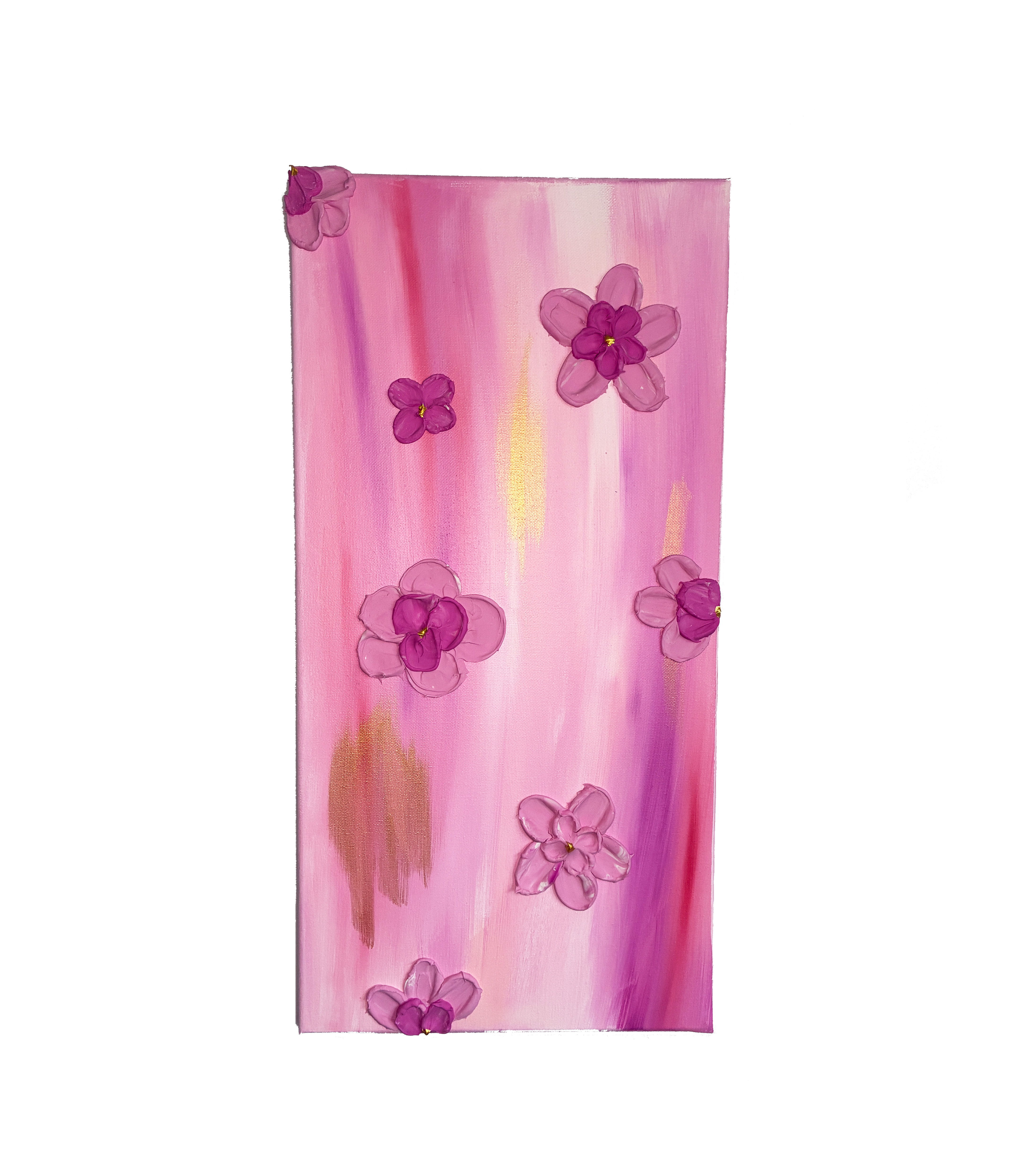 Pink Textured Blossom Canvas
