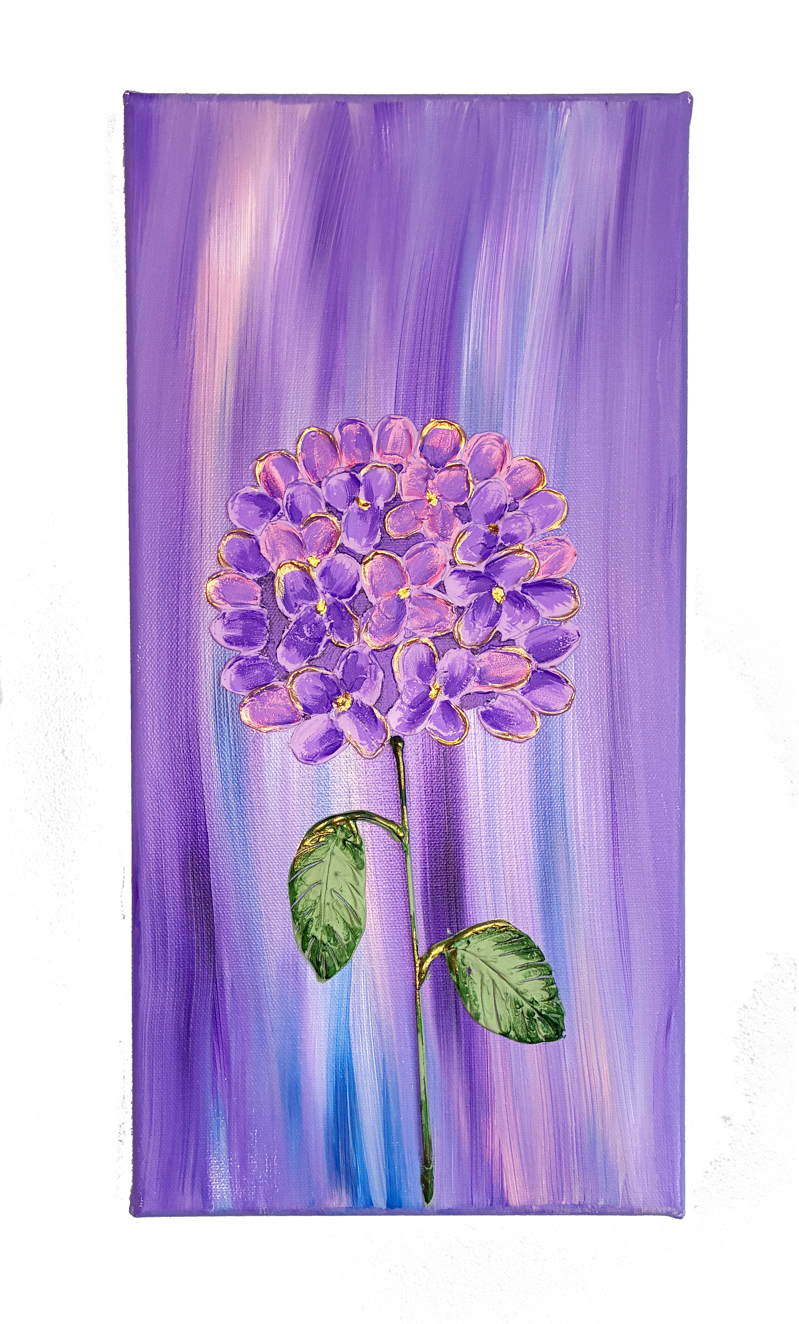 Textured Purple Hydrangea Canvas Art