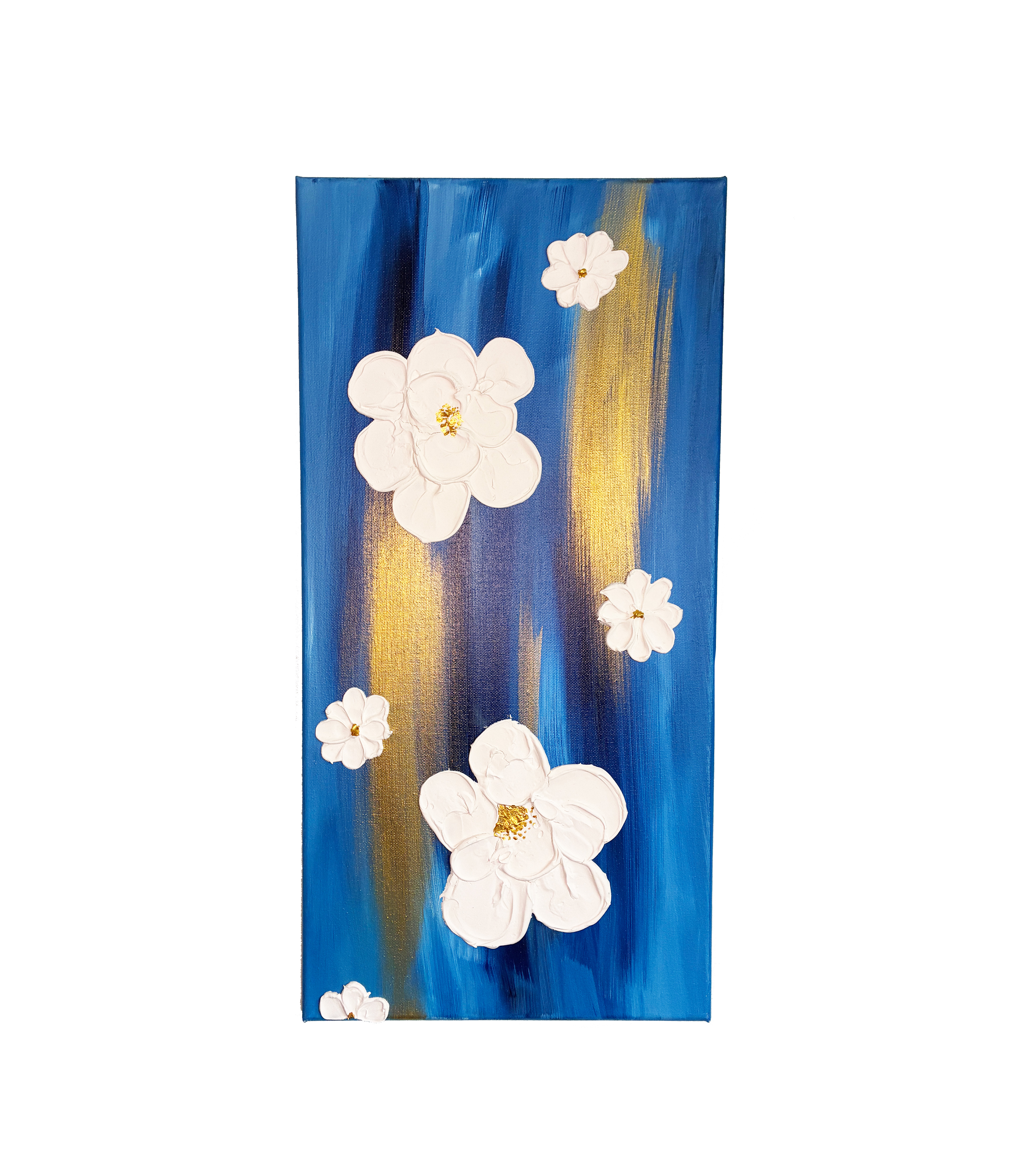 3D White Blossom Canvas