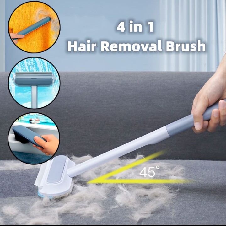 4 In 1 Multifunctional Hair Removal Brush Pet Dog Cat Hair Cleaner Brush Cat Hair Remover Window Screen Cleaning Tool Gadgets