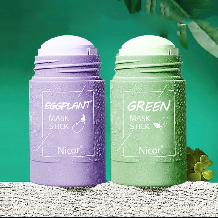 Cleansing Green Tea Mask Clay Stick Oil Control Anti-Acne Whitening Seaweed Mask Skin Care