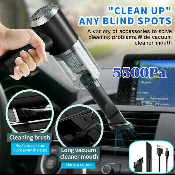 Portable Car Vacuum Cleaner, Handheld Vacuum High Power Cordless, Hand Vacuum Rechargeable Easy To Clean Car Interior, Desktop, Sofa, Keyboard, Drawer And Crevices, Small Spaces