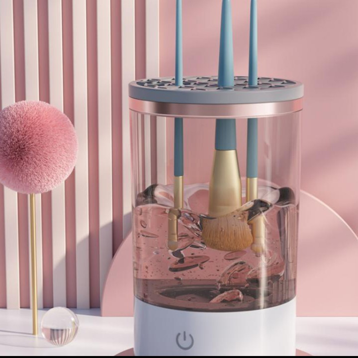 Women Eye Shadow Brush Cleaning Tool Portable Electric Makeup Brush Cleaner Machine With USB Charging Automatic Cosmetic Brush