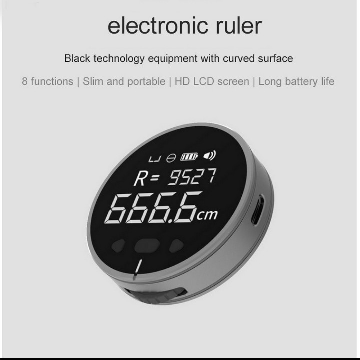 Distance Measuring Instrument Electronic Measuring Ruler Tape Measure High Definition Digital LCD High Precision Electronic Measuring Ruler Tool