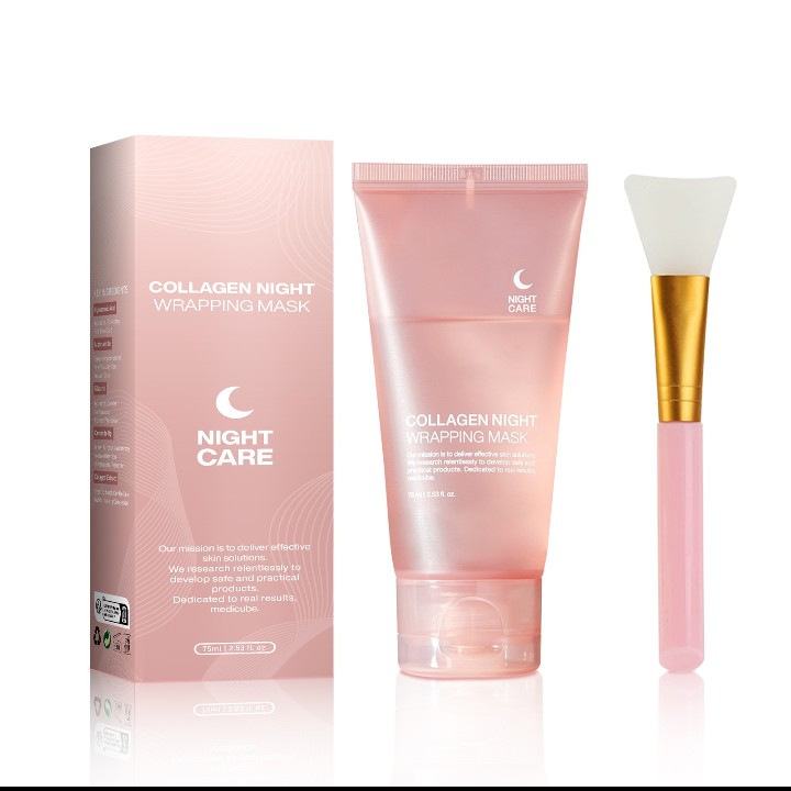 Face Night Mask Collagen Wrapping Mask Natural Ingredients Firming Elasticity & Hydration Anti-wrinkle For Skin Care