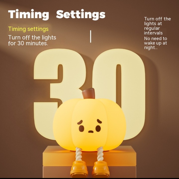 Home Decor Halloween Pumpkin Night Light Cute Soft Silicone Lamp Touch  Dimmable Rechargeable Bedside Decor Light Kids Gifts Halloween Decorations
