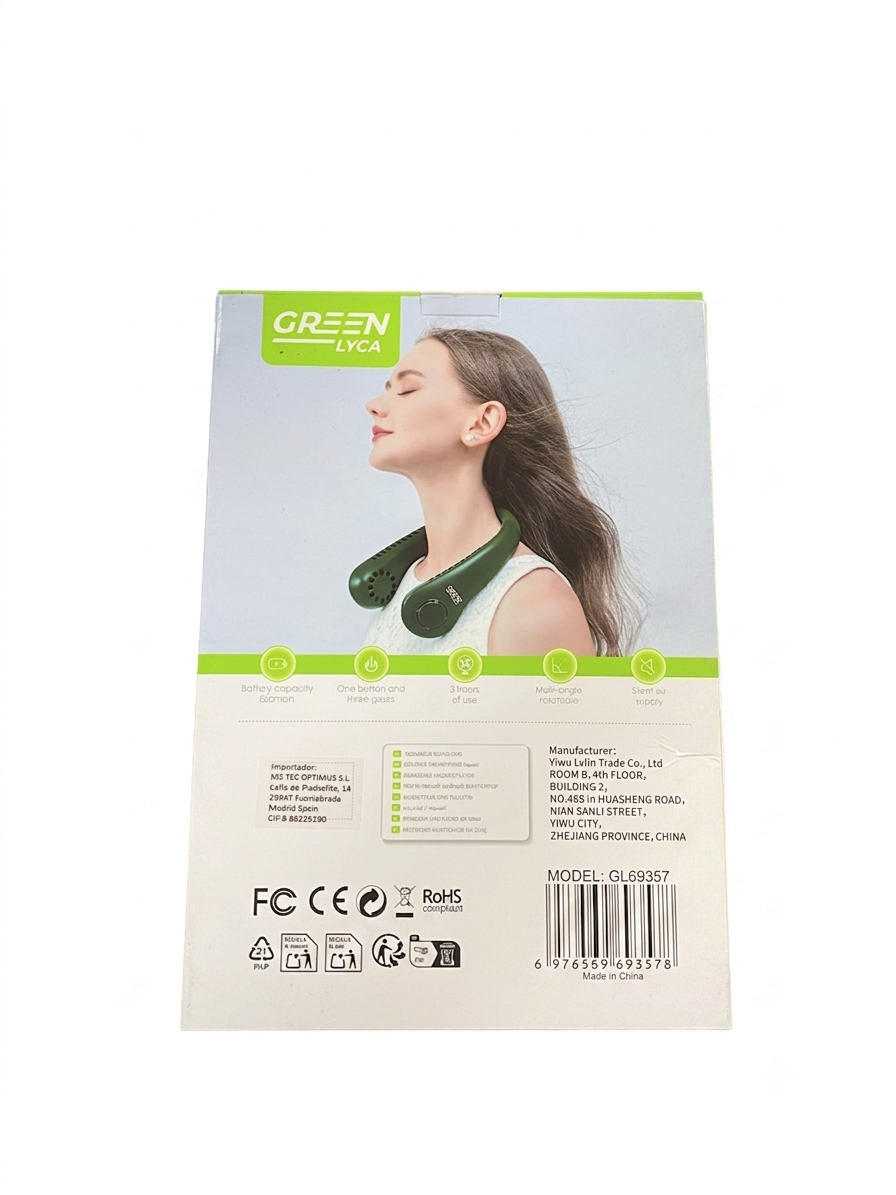 Ventilador de cuello portátil