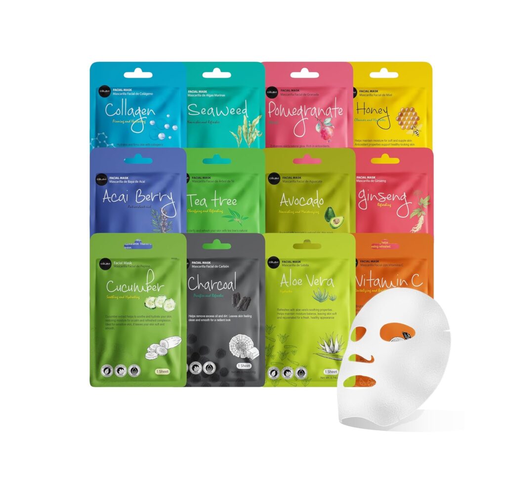 Set de mascarillas faciales variadas