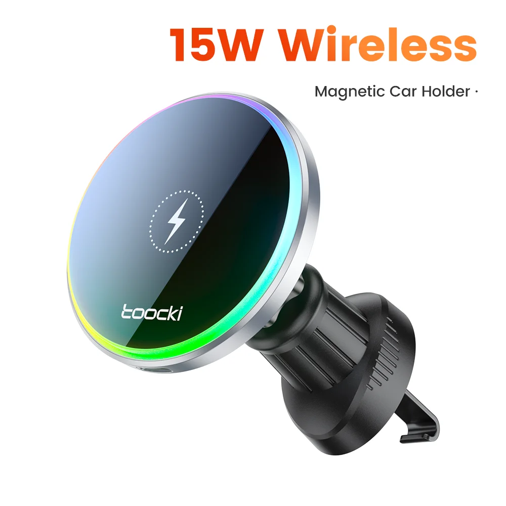 Soporte magnético para auto 15W inalámbrico