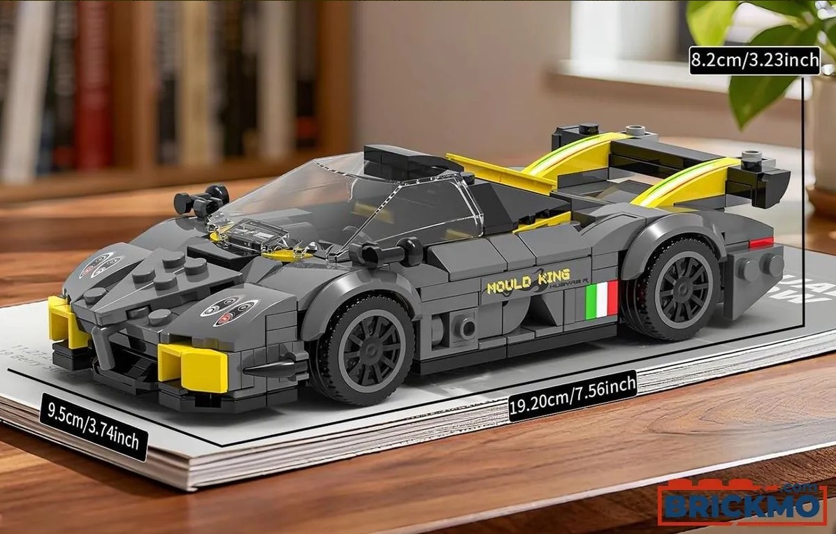 Kit Blocos De Montar Carro Esportivo Colecionavel Com Expositor 390 peças Panagi Huayra R