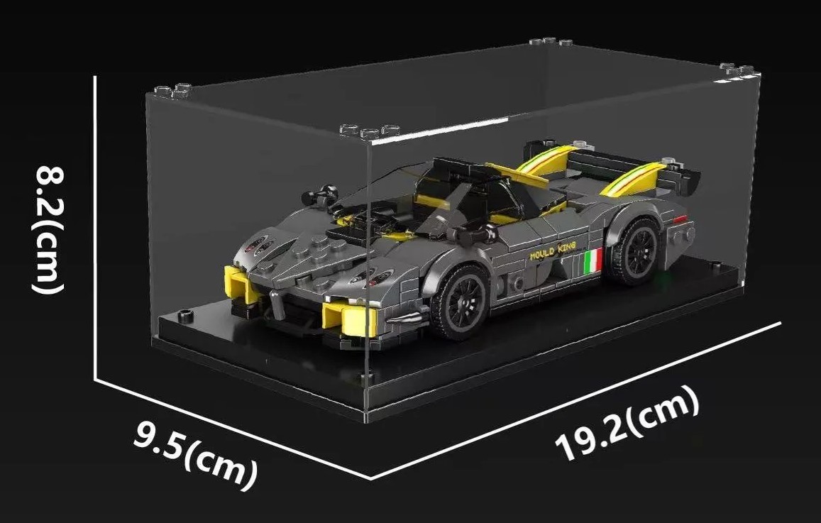 Kit Blocos De Montar Carro Esportivo Colecionavel Com Expositor 390 peças Panagi Huayra R