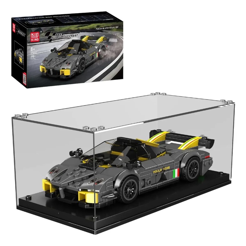 Kit Blocos De Montar Carro Esportivo Colecionavel Com Expositor 390 peças Panagi Huayra R