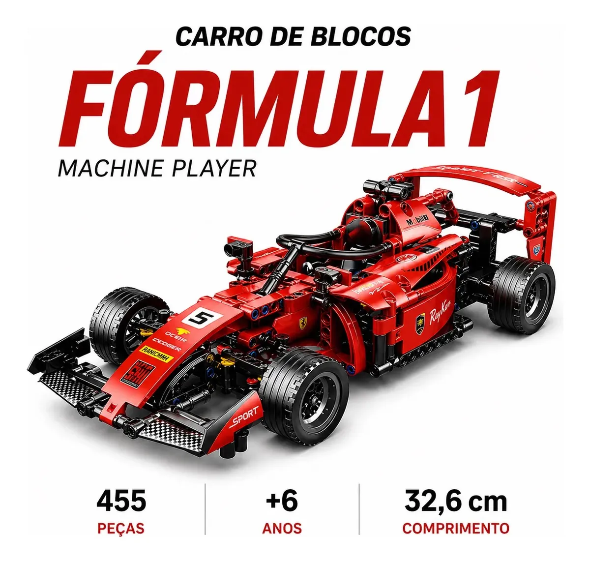 Carro de Blocos Fórmula 1