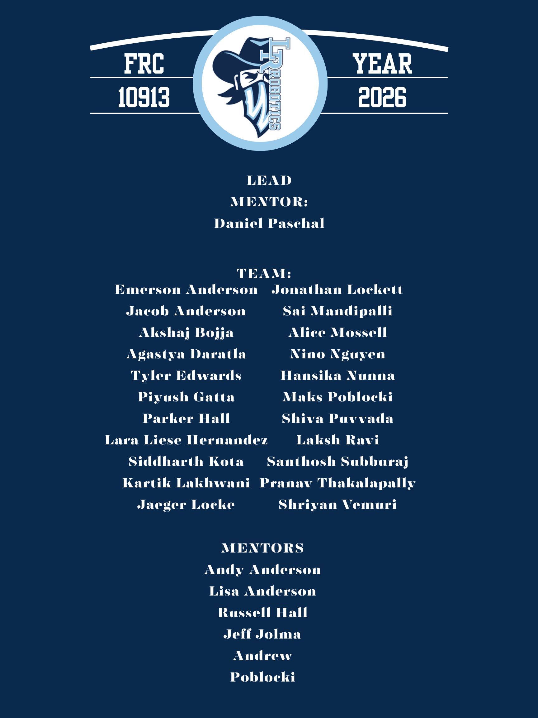 FRC Team 10913 – Official 2025-26 Competition Hoodie