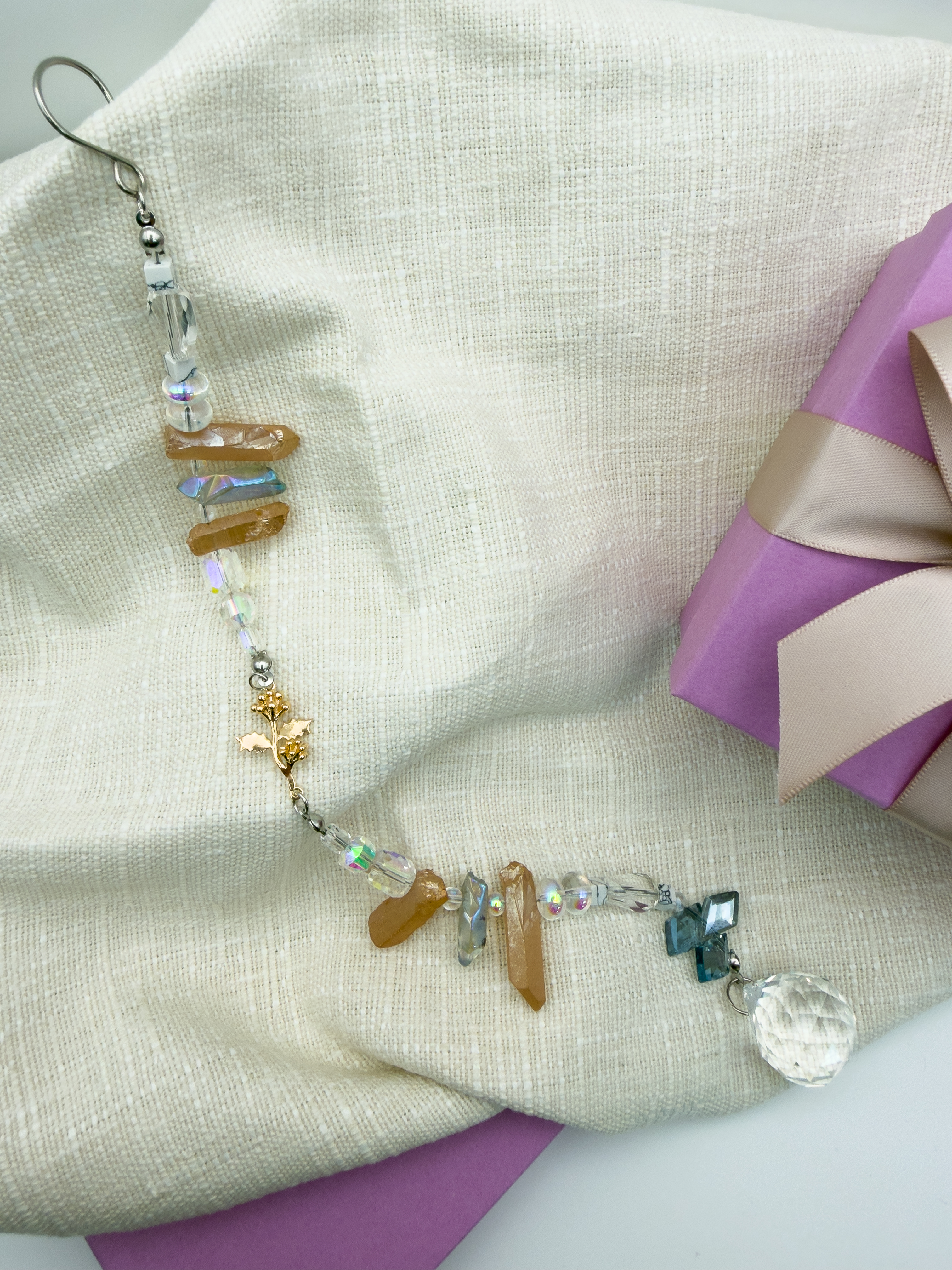 18K Gold Plated Assorted Flower Suncatcher