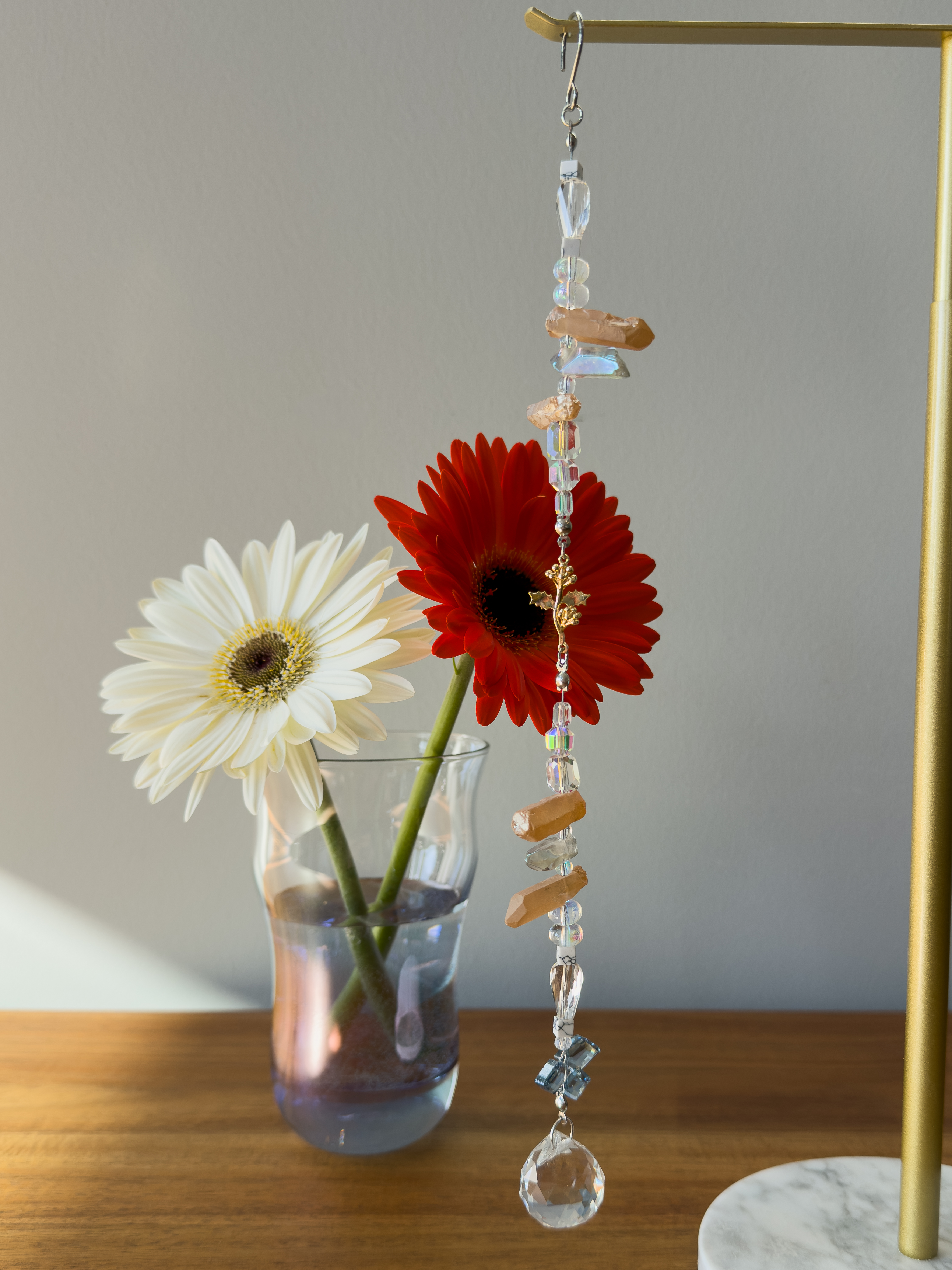 18K Gold Plated Assorted Flower Suncatcher