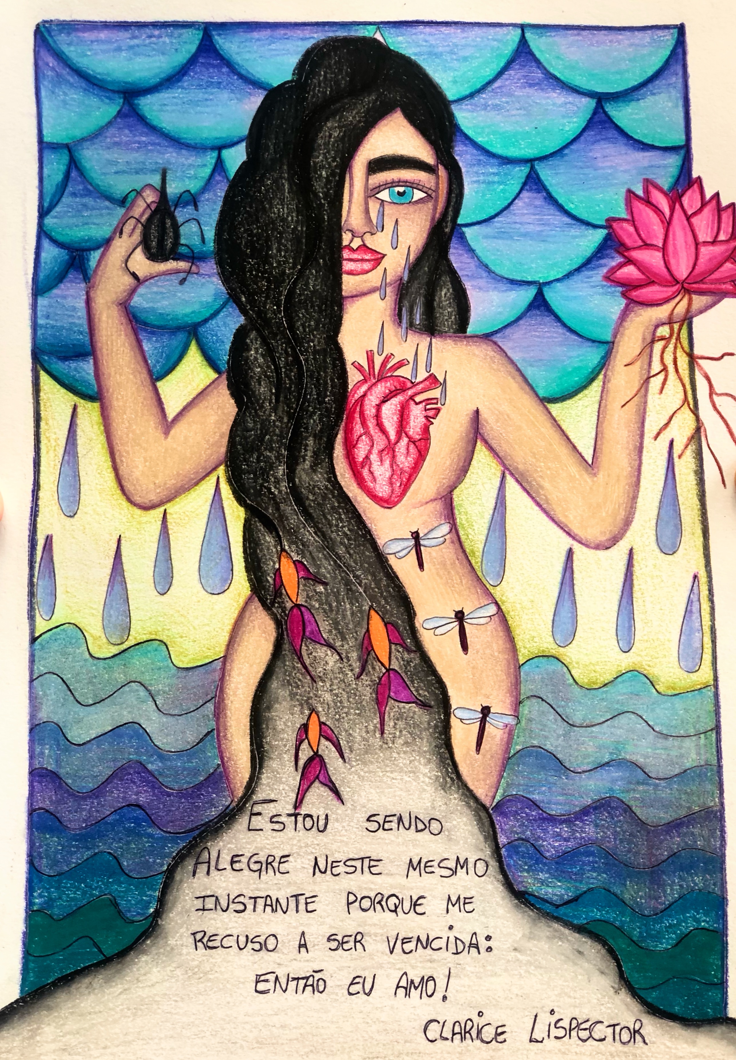 Mulher do mar e chuva