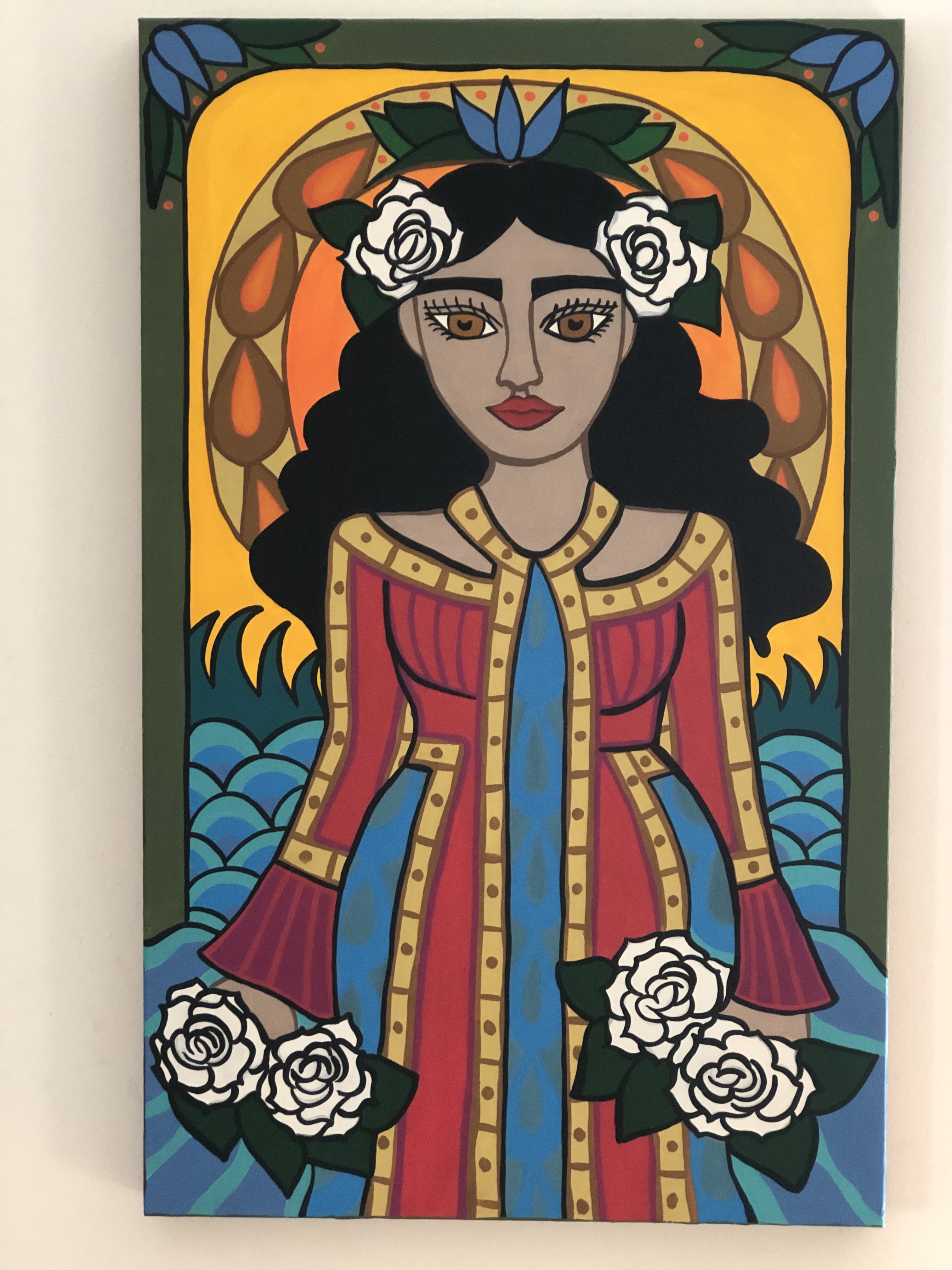 Iemanjá com suas rosas 